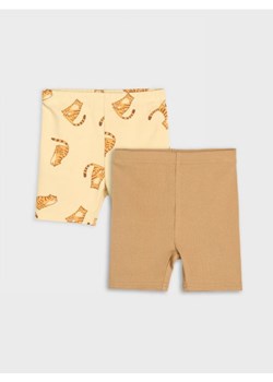 Sinsay - Krótkie legginsy 2 pack - beżowy ze sklepu Sinsay w kategorii Odzież dla niemowląt - zdjęcie 180413830