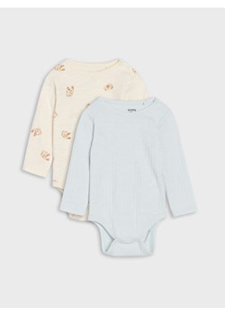 Sinsay - Body 2 pack - kremowy ze sklepu Sinsay w kategorii Odzież dla niemowląt - zdjęcie 180413850