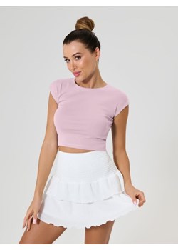 Sinsay - Bawełniana koszulka basic - różowy ze sklepu Sinsay w kategorii Bluzki damskie - zdjęcie 180413954