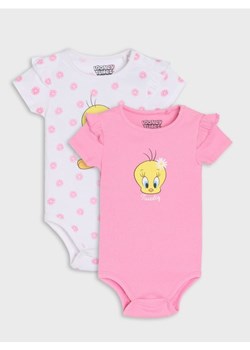 Sinsay - Body 2 pack Looney Tunes - różowy ze sklepu Sinsay w kategorii Odzież dla niemowląt - zdjęcie 180414013
