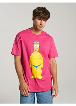 Sinsay - Koszulka The Simpsons - różowy ze sklepu Sinsay w kategorii T-shirty męskie - zdjęcie 180414052