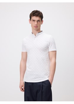 Reserved - Koszulka polo regular z bawełny - biały ze sklepu Reserved w kategorii T-shirty męskie - zdjęcie 180415552