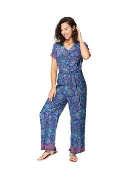 Aller Simplement Kombinezon w kolorze niebieskim ze sklepu Limango Polska w kategorii Kombinezony damskie - zdjęcie 180417242