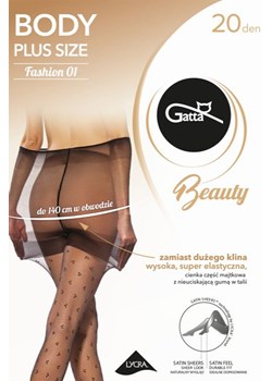 Rajstopy Gatta Body Plus Size 01 nero ze sklepu kontri.pl w kategorii Rajstopy - zdjęcie 180417543