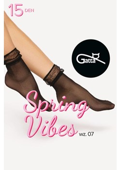 Skarpetki Gatta Spring Vibes 07 15 DEN nero ze sklepu kontri.pl w kategorii Skarpetki damskie - zdjęcie 180417603