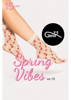 Skarpetki Gatta Spring Vibes 01 15 DEN natural-red ze sklepu kontri.pl w kategorii Skarpetki damskie - zdjęcie 180417604