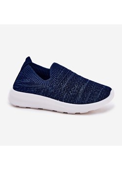 Dziecięce Wsuwane Buty Sportowe Granatowe niebieskie ze sklepu ButyModne.pl w kategorii Buty sportowe dziecięce - zdjęcie 180418154