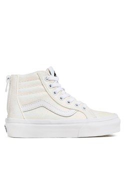 Tenisówki Vans Sk8-Hi Zip VN0005VSWHT1 Biały ze sklepu eobuwie.pl w kategorii Trampki dziecięce - zdjęcie 180419572