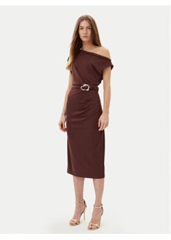 Rinascimento Sukienka koktajlowa CFC0123487003 Brązowy Regular Fit ze sklepu MODIVO w kategorii Sukienki - zdjęcie 180421340