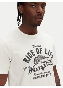 Wrangler T-Shirt Americana 112362791 Écru Regular Fit ze sklepu MODIVO w kategorii T-shirty męskie - zdjęcie 180421734