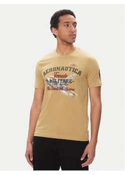 Aeronautica Militare T-Shirt 251TS2406J641 Beżowy Regular Fit ze sklepu MODIVO w kategorii T-shirty męskie - zdjęcie 180423591