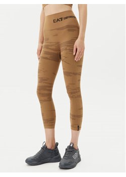 EA7 Emporio Armani Legginsy 7W000518 AF13714 U6054 Brązowy Slim Fit ze sklepu MODIVO w kategorii Spodnie damskie - zdjęcie 180425690