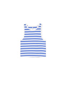 Cropp - Tank top w paski - niebieski ze sklepu Cropp w kategorii Bluzki damskie - zdjęcie 180427420