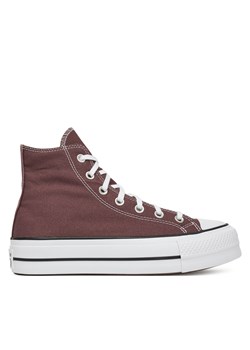 Trampki Converse Chuck Taylor All Star Lift Platform A10646C Bordowy ze sklepu eobuwie.pl w kategorii Trampki damskie - zdjęcie 180428864