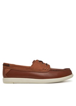 Mokasyny Clarks Bratton Boat 26181273 Brązowy ze sklepu eobuwie.pl w kategorii Mokasyny męskie - zdjęcie 180428960
