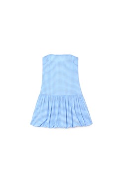 Cropp - Niebieska sukienka mini w kratę - niebieski ze sklepu Cropp w kategorii Sukienki - zdjęcie 180429834