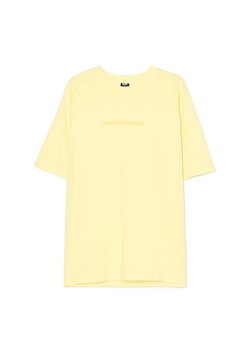 Cropp - Żółta koszulka z napisem - żółty ze sklepu Cropp w kategorii T-shirty męskie - zdjęcie 180429951