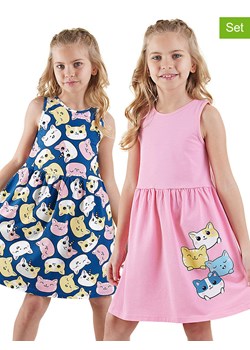 Denokids Sukienki (2szt.) w kolorze jasnoróżowym i ze wzorem ze sklepu Limango Polska w kategorii Sukienki dziewczęce - zdjęcie 180431941
