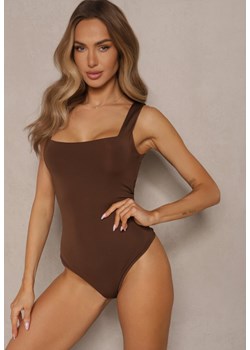 Brązowe Body Euniopis ze sklepu renee.pl w kategorii Bluzki damskie - zdjęcie 180433082
