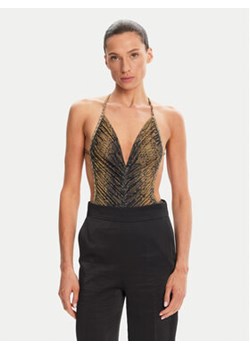 NORMA KAMALI Body Mio KK424XPL165302 Brązowy Slim Fit ze sklepu MODIVO w kategorii Bluzki damskie - zdjęcie 180434480