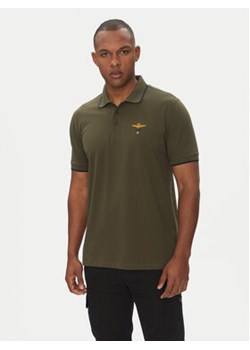 Aeronautica Militare Polo 251PO1308P82 Khaki Regular Fit ze sklepu MODIVO w kategorii T-shirty męskie - zdjęcie 180435000