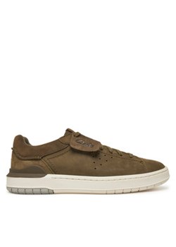 Clarks Sneakersy Courtlite2 Run 26181324 Khaki ze sklepu MODIVO w kategorii Buty sportowe męskie - zdjęcie 180435433