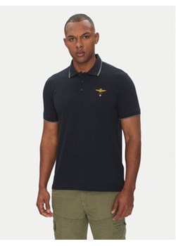 Aeronautica Militare Polo 251PO1308P82 Granatowy Regular Fit ze sklepu MODIVO w kategorii T-shirty męskie - zdjęcie 180435972