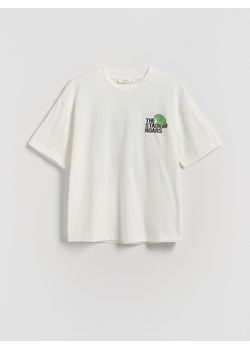 Reserved - T-shirt z nadrukiem - złamana biel ze sklepu Reserved w kategorii T-shirty chłopięce - zdjęcie 180436320