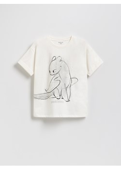 Reserved - T-shirt Jak wytresować smoka - złamana biel ze sklepu Reserved w kategorii Bluzki dziewczęce - zdjęcie 180436500