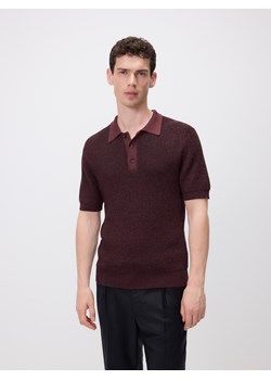 Reserved - Koszulka polo ze strukturalnej dzianiny - wielobarwny ze sklepu Reserved w kategorii T-shirty męskie - zdjęcie 180436571