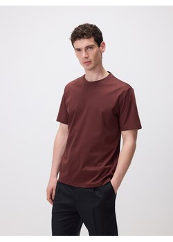 Reserved - T-shirt regular z domieszką modalu - mahoniowy ze sklepu Reserved w kategorii T-shirty męskie - zdjęcie 180436600