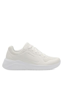 Sneakersy Skechers UNO LITE 8750063 WHT Écru ze sklepu eobuwie.pl w kategorii Buty sportowe damskie - zdjęcie 180437903