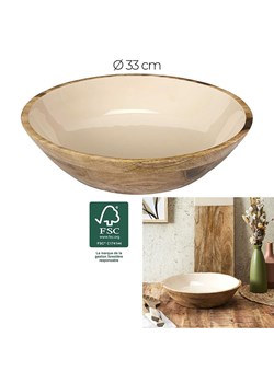 Ethnical Life Miska w kolorze brązowo-beżowym - Ø 33 cm ze sklepu Limango Polska w kategorii Naczynia - zdjęcie 180439240