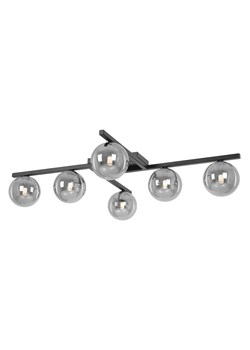 Sześciopunktowa lampa grafitowa z kloszami ze szkła K6-H38 ze sklepu Edinos.pl w kategorii Lampy sufitowe - zdjęcie 180441714