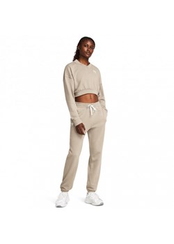 Damskie spodnie dresowe Under Armour UA Rival Terry Jogger - beżowe ze sklepu Sportstylestory.com w kategorii Spodnie damskie - zdjęcie 180442062