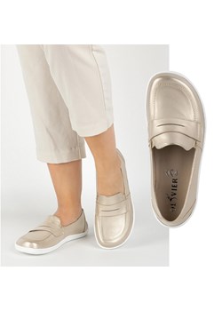 Olivier Barefoot Eleganckie Damskie minimalistyczne mokasyny skórzane 1280 złote złoty ze sklepu ButyModne.pl w kategorii Mokasyny damskie - zdjęcie 180442594