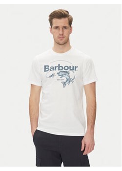 Barbour T-Shirt Lydd MTS1396WH11 Biały Tailored Fit ze sklepu MODIVO w kategorii T-shirty męskie - zdjęcie 180444554
