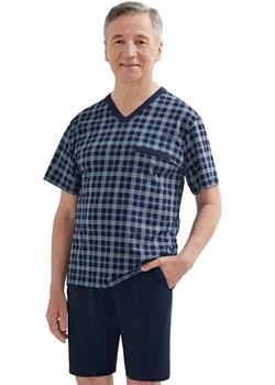 Krótka piżama męska Marek I 419 24, Kolor granatowy-wzór, Rozmiar 2XL, MARTEL ze sklepu Intymna w kategorii Piżamy męskie - zdjęcie 180445334