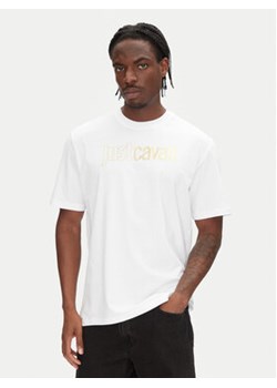 Just Cavalli T-Shirt 78OAHT16 Biały Regular Fit ze sklepu MODIVO w kategorii T-shirty męskie - zdjęcie 180446510