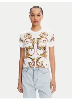 Versace Jeans Couture T-Shirt 78HAH6P8 Biały Slim Fit ze sklepu MODIVO w kategorii Bluzki damskie - zdjęcie 180446922