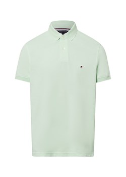 Tommy Hilfiger Męska koszulka polo Mężczyźni Bawełna miętowy jednolity ze sklepu vangraaf w kategorii T-shirty męskie - zdjęcie 180447120