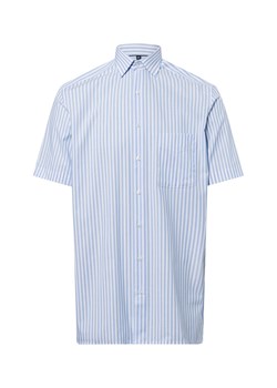 Andrew James Koszula męska - non-iron Mężczyźni Regular Fit Bawełna jasnoniebieski w paski ze sklepu vangraaf w kategorii Koszule męskie - zdjęcie 180447211