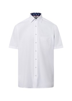 Andrew James Koszula męska - non-iron Mężczyźni Regular Fit Bawełna biały jednolity ze sklepu vangraaf w kategorii Koszule męskie - zdjęcie 180447214