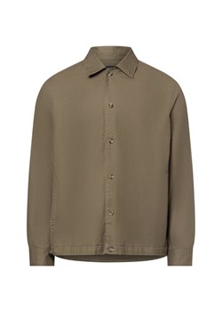 Marc O'Polo Męska koszula casual z zawartością lnu Mężczyźni Comfort Fit Bawełna khaki jednolity ze sklepu vangraaf w kategorii Koszule męskie - zdjęcie 180447243