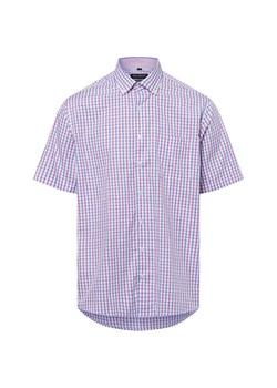 Van Graaf Męska koszula casual Mężczyźni Regular Fit Bawełna lila w kratkę ze sklepu vangraaf w kategorii Koszule męskie - zdjęcie 180447284