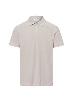 Lindbergh Męska ręcznikowa koszulka polo Mężczyźni kitt jednolity ze sklepu vangraaf w kategorii T-shirty męskie - zdjęcie 180447300