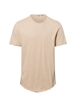 Only&Sons Koszulka męska - Onsbenne Mężczyźni Bawełna beżowy w paski ze sklepu vangraaf w kategorii T-shirty męskie - zdjęcie 180447324