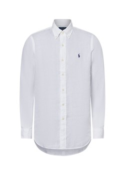 Polo Ralph Lauren Męska koszula lniana na co dzień Mężczyźni Modern Fit len écru jednolity ze sklepu vangraaf w kategorii Koszule męskie - zdjęcie 180447331