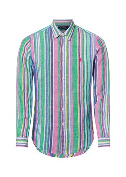 Polo Ralph Lauren Męska koszula lniana na co dzień Mężczyźni Modern Fit len wielokolorowy w paski - id: 757042-0001-09900 - marki Polo Ralph Lauren - 180447334 Polo Ralph Lauren Męska koszula lniana na co dzień Mężczyźni Modern Fit len wielokolorowy w paski ze sklepu vangraaf w kategorii Koszule męskie - zdjęcie 180447334
