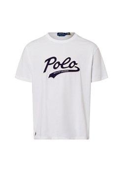 Polo Ralph Lauren Koszulka męska Mężczyźni Bawełna biały jednolity ze sklepu vangraaf w kategorii T-shirty męskie - zdjęcie 180447343